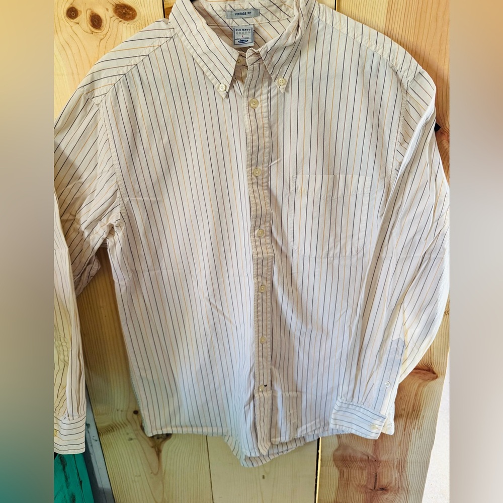 Old Navy Vintage Fit Men's Striped Button Up